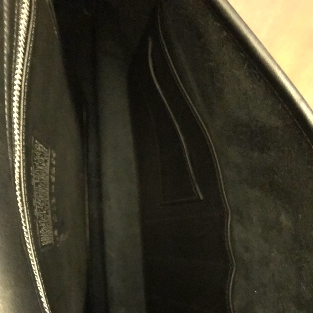 Coach Black Leather Briefcase with Silver Hardware - Picture 7 of 8